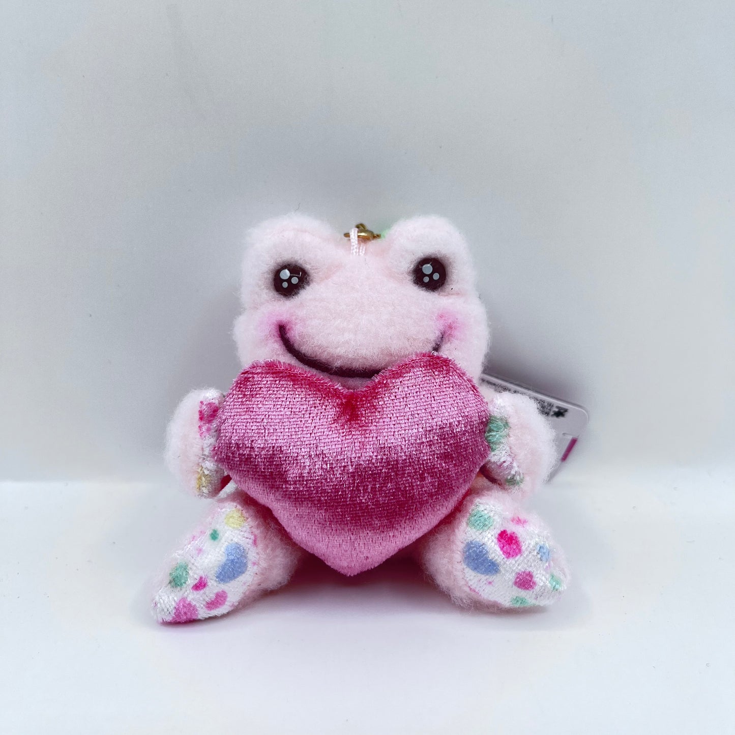 Pickles The Frog Smile Heart Bean Pink Mascot