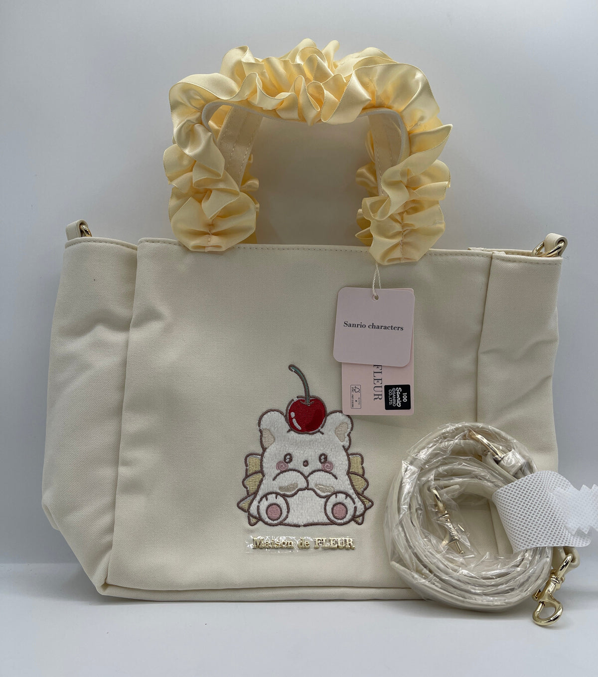 Maison De Fleur Hanamaru Obake 2-Way Frilly Handle Tote