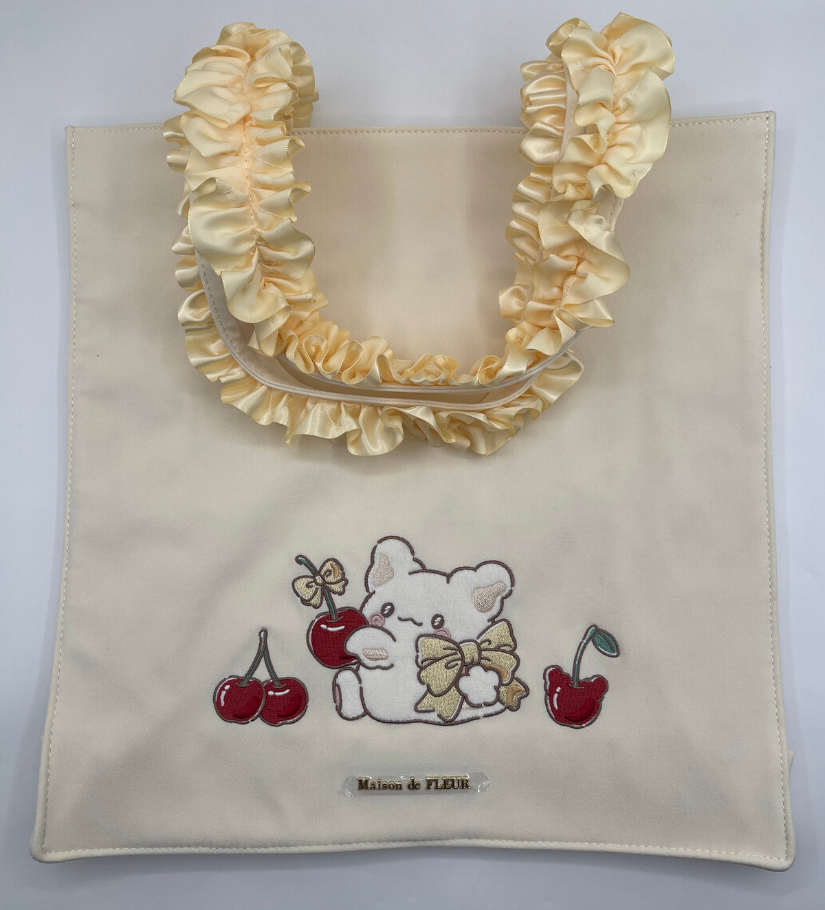 Maison De Fleur Hanamaru Obake Square Frilly Handle Tote
