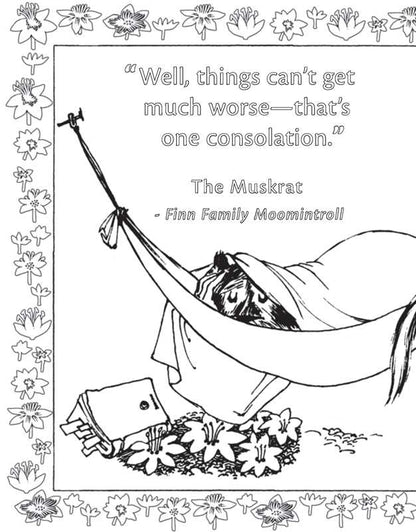 Moomin Coloring Book (Official Gift Edition with Gold Foil Cover) by Tove Jansson